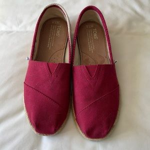 Toms red espadrilles (new)